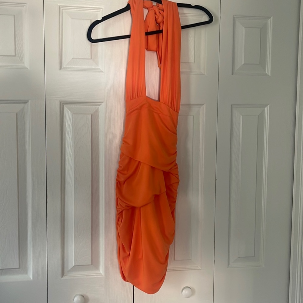 Mini orange dress